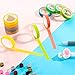Boao 40 Rolls Colorful Washi Tapes Decorative Masking Tapes Board Line Rainbow Tape Rolls for Arts Crafts, 40 Colors