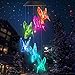 Wind Chime Solar LED Transparent Hummingbird Wind Chime Color-Changing Waterproof, Garden, Party, Decor Patio Yard Lawn etc