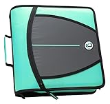 Case-it Mighty Zip Tab 3-Inch Zipper Binder, Mint, D-146-MNT