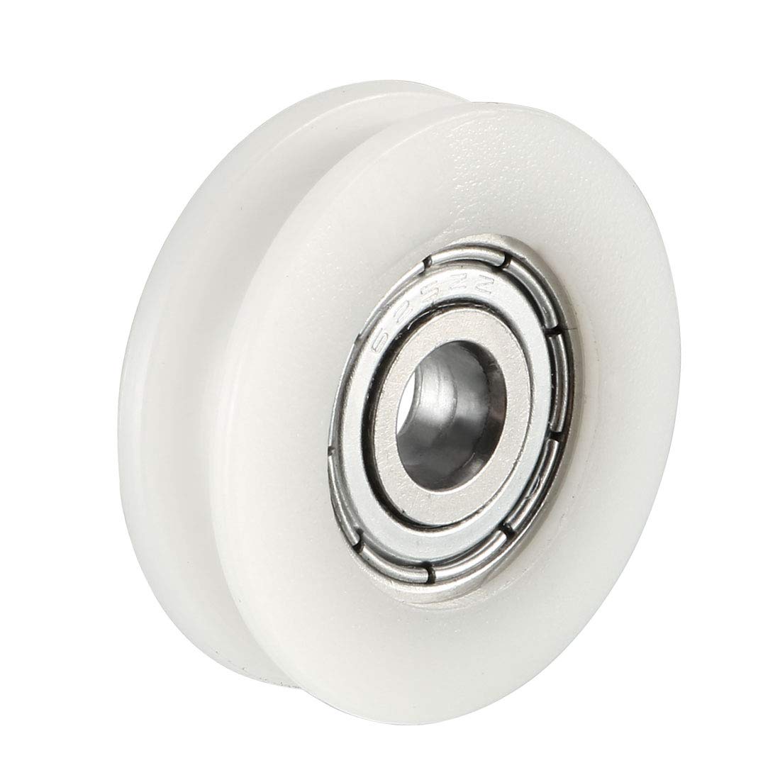 sourcing map 1.8mm Deep Metal U Groove Guide Bearing Pulley Rail Ball Wheel 5x24x7mm