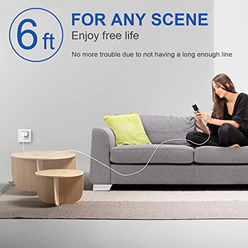 [2-Pack] iPhone Fast Charger Lightning Cable【Apple MFi Certified】USB-C to Lightning Long Fast Charging Syncing Cords (6Ft) Compatible with 13/12 Pro Max,Mini,13/12/11 Pro/XR/XS Max,iPad