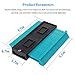 Contour Duplication Gauge, iCrius 5inch【Improved version】 Profile Gauge Shape Duplicator Multifunctional Woodworking Shape Tracing Template Measuring Tool Precisely Copy Irregular Shapes (Green)