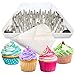 BakeLux Cake Decorating Tips Set - 56 Piece Professional Kit With Reusable Cotton Pastry Bag For Icing Piping, 2 Flower Nails, Coupler, Storage Box, Duyas Reposteria, Baking Tools Supplies