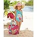Mud Pie Sequin Mermaid Dazzle Beach Bag Tote, Pink