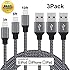 Cablex iPhone Charger 3Pcs 3ft 6ft 10ft Nylon Braided 8Pin Lightning to USB Cable Cord Charger Compatible with iPhone 7 7 Plus 6 6s 6 plus 6s plus, iPhone 5 5s 5c,iPad, iPod and More(Black)