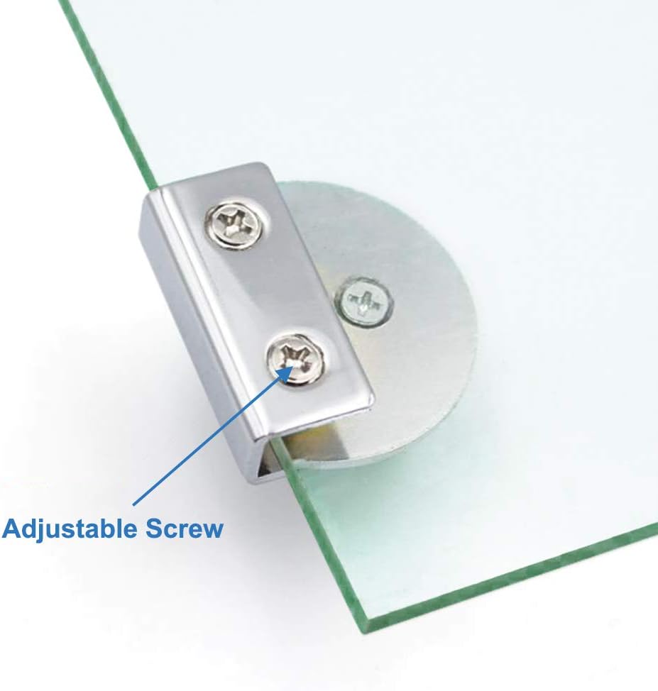 INCREWAY Metal Door Handle, 4 Pcs No Drilling Clips Pulls for Glass 5-8mm Showcase Furniture Cabinets, Stainless Steel - Image 5