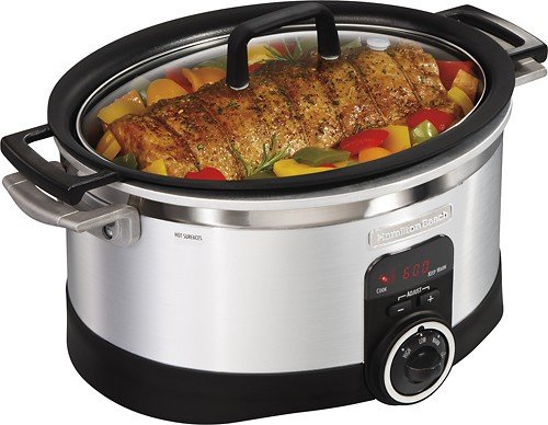 Click Here to See More Images Hamilton Beach - 6-Quart Programmable Stovetop Slow Cooker - Silver