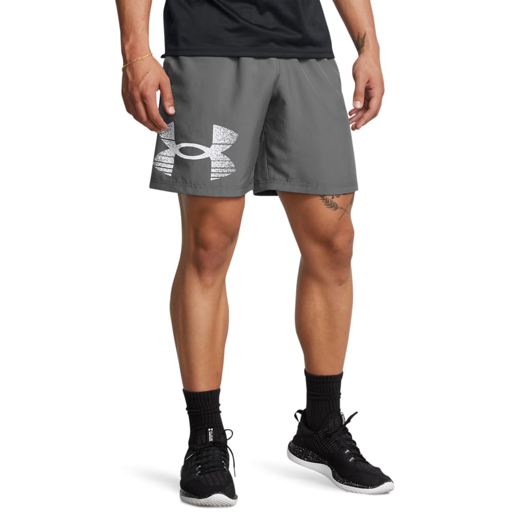 Under Armour Men's Woven Graphic Shorts, (025) Castlerock / / White, 4X-Large Image