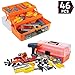 46-Pieces Deluxe Kids Handyman Pretend Play Toy Tool Box with Realistic Power Tools Set - Construction Workshop Toolbox STEM Toys