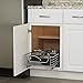 Household Essentials Glidez Chrome-Plated Steel Extended Depth 1-Tier Sliding Under Sink Cabinet Organizer, Chrome