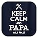 Keep Calm and Papa Will Fix It, Gift for Grandpa T-Shirt X-Large Navy [PPP]