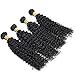 JIREN Brazilian Curly Hair Bundles 10 12 14inch Unprocessed Brazilian Virgin Curly Hair Weave 3 Bundles Natural Black Brazilian Curly Human Hair Bundles