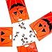 Jack-O-Lantern Orange Pumpkin Face Halloween Trick or Treat Plastic Candy Bags for Party Favors, Snacks, Decoration, Children Arts & Crafts, Event Supplies (50 Bags)