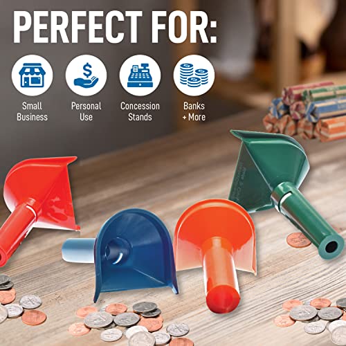 252 Coin Wrappers with Coin Sorter Tubes Funnel Shaped ColorCoded Coin Counter Stacking Roll