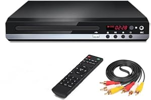 X W EI UNION Home DVD Player TV CD Player Compact DVD Player Supports NTSC/PAL System with RCA Stable Outputs/USB 128G Input, Contains Remote Control and RCA Cable(Without HDMI Cable)
