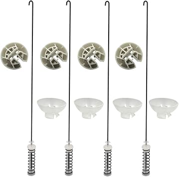 w10780045 4 unidades varillas de suspension para lavadora compatible con whirlpool kenmore amana kit de piezas wtw4616fw0 11020102310 ntw4516fw0