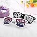 BMC 4 pc Black and White Wedding Party Decal Style Sunglasses - Bride & Groom
