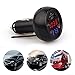 Car USB Charger 2.1A,Thermometer,Battery Monitor Voltmeter,Calendar Datetime Clock Display (12V Use,Fahrenheit Display) (Celsius)