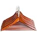 Clutter Mate - Set of 20 Premium Finished Cherry Wood Hangers with Notches, Non-Slip Pants Bar, Swivel Hook, Wood-Grain, Wooden Clothes Hangers for Coats and Pants