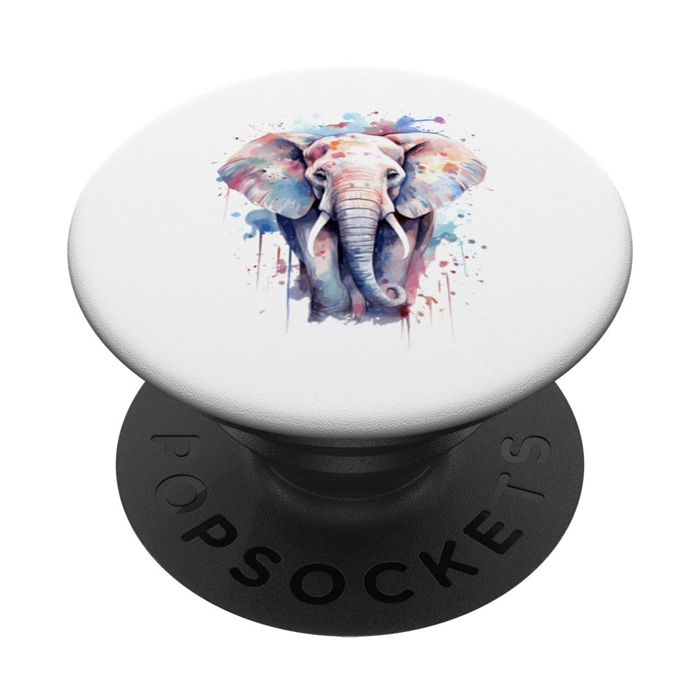 Elephant Lovers Design Pop Art Elephant PopSockets Swappable PopGrip