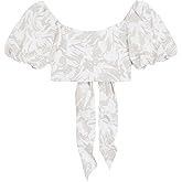 Club Monaco Women's Balloon Sleeve Crop Top