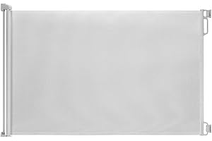 EasyBaby Retractable Baby Gate, 33" Tall, Extends up to 55'' Wide, White/Child Safety Baby Gates, Pet Retractable Gates for Stairs, Doorways, Hallways, Indoor and Outdoor