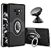 for 9 Case - eSamcore Ring Holder Kickstand Cases + Dashboard Magnetic Phone Car Mount [Black]