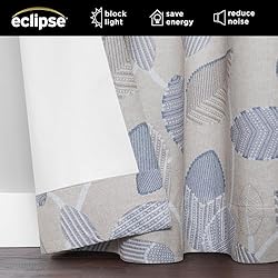 Eclipse 100% Blackout Curtain, Larissa Leaf Grommet