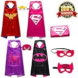Lazu Superhero Costumes Girls Capes and Masks set of 4
