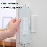 DDSHUN 4Pcs Power Strip Adhesive Socket Holder Cable Organizer Desk Mount view 4