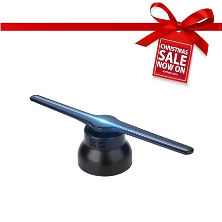 Garsent 3D Hologramm Werbung Display, Portable LED holografisches Leuchtmotiv Anzeige Fantasie Lichteffekt Projektor Unterstützt Video/Animations/ Bildanzeige(100V-240V)