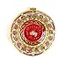 Apropos Hand- Painted Rich Red Vintage Style Faberge Egg with Gold Finish, Rhinestones, Enamel Jewelry Trinket Box