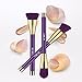 Makeup Brushes BS-MALL Synthetic Makeup Brush Set Eyelash Foundation Blending Blush Eyeliner Face Powder Makeup brushes(15 PCS,Golden Purple)