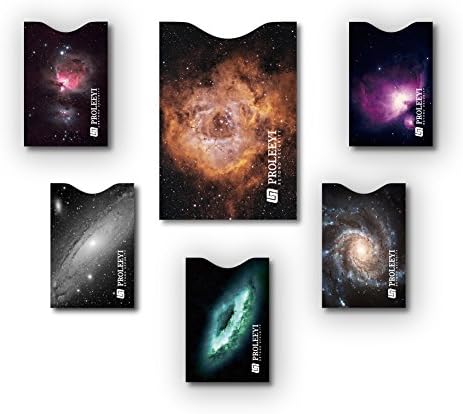 RFID Blocking Credit Card Protector Sleeves by PROLEEYI, Multilayer Technology Prevents ID Theft, Pack of 6 Unique and Stylish Designs for Man & Women, Feel Safe and Secure, 100%