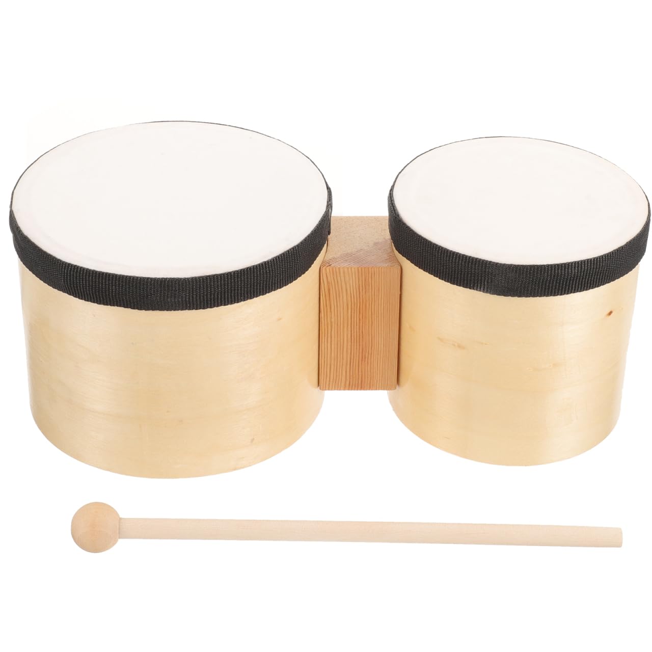 ERINGOGO Bongo Drum Hand Percussion Instrument with Drumsticks 10 Inch Wooden Bongos for Adults Music Practice Early Education and Dance Classes