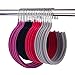 Crystallove 2pcs Non-Slip Velvet Scarf Organizer Hat Hanger (Black)