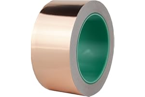 CCHUIXI Copper Foil Tape 2inch x 66TF Double Sided Conductive, for Guitar Muffling, EMI Shielding, Crafts, Motor Coils, Grounding