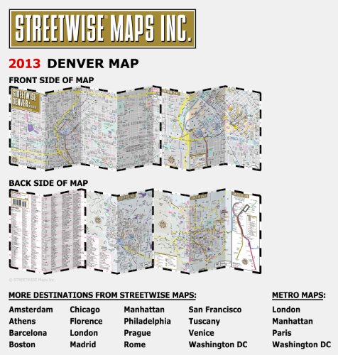 Streetwise Denver Map Laminated City Center Street Map