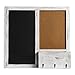 MyGift Wall Mounted Chalkboard & Cork Board Rack with Mail Sorter & Key Hooks