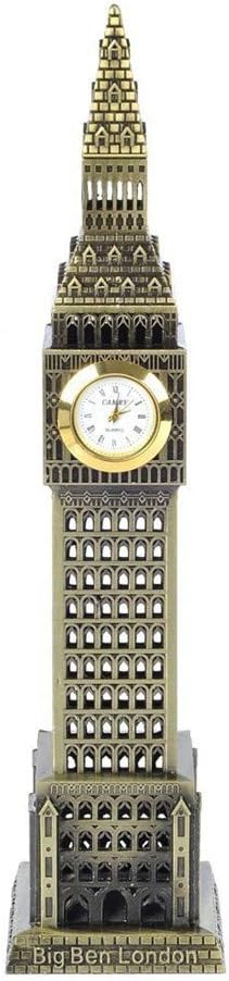 PROW® 7.5 Inch England Big Ben State Building Model Metal Statue Collectible Figurine for Personalised Gifts Tourism Souvenir Desktop Decoration (Bronze)