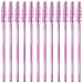 Akstore 100 Pack Multicolor Disposable Eyelash Mascara Brushes Eyelash Brush Wands Applicator Makeup Brush Tool Kits (Pink)