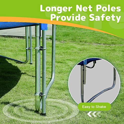 Zupapa NoGap Design 16 15 14 12 10 8FT Trampoline for Kids with Safety Enclosure Net 425LBS