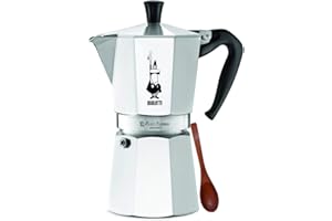 Original Bialetti 9-Espresso Cup Moka Express | Espresso Maker Machine and Zonoz Wooden Small Espresso Stirring Spoon Bundle (9-cup, 18.5 fl oz, 550 ml)