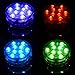 WisHome Waterproof Battery Operated Submersible LED Lights Multicolored RGB Color Changing Underwater Pool Lights with Remote Control for Pool Vase Christmas Wedding Party Holiday Lighting Pack of 2
