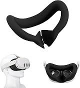 Baomaeyea VR Silicone Cover Eye Pad for Meta Quest 3, Sweatproof Lightproof view 2