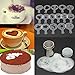 Besokuse Stainless Steel Powder Shakers Coffee Cocoa Cinnamon Shaker Fine Mesh Duster,with 16 pcs Cappuccino Coffee Latte Art Stencils Model Mould