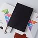 Lined Notebook,izBuy PU Leather Memo Retro Vintage Diary & Journal Paint Edge Ribbon Marker for Men/women Daily Use Gift,About A5 Size,240 Lined Beige Pages,Black(208-25)