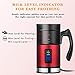 Huogary Milk Frother, Electric Milk Steamer for Hot and Cold Milk, Automatic Milk Warmer w/Two Whisks, Silent Operation and Non-Stick Interior