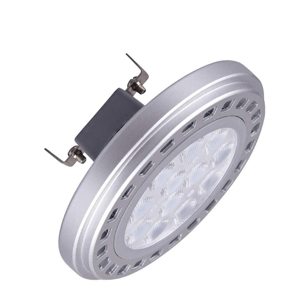 Led AR111 Bulb Spotlight 15W G53 30°Beam View Angle Cool Light 6000k-6500k SMD 15LEDs DC12V Spot Reflector Lights 1200Lm