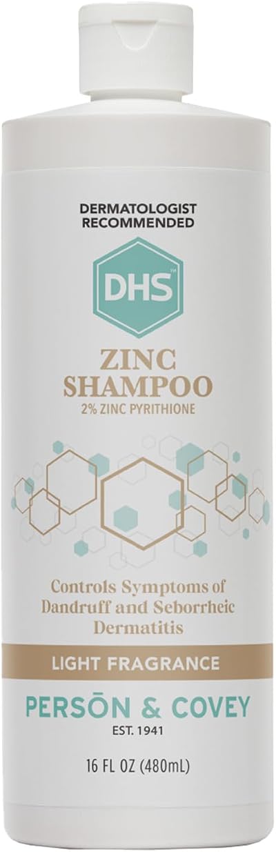 DHS Zinc Shampoo 16oz Dandruff Itching Relief Seborrheic Dermatitis Control